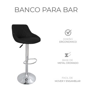 Foto 4 | Set 2 Bancos Giratorios Ajustables Para Barra, Cocina O Bar Marca Gravita