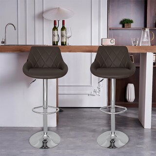 Foto 7 | Set 2 Bancos Giratorios Ajustables Para Barra, Cocina O Bar Marca Gravita