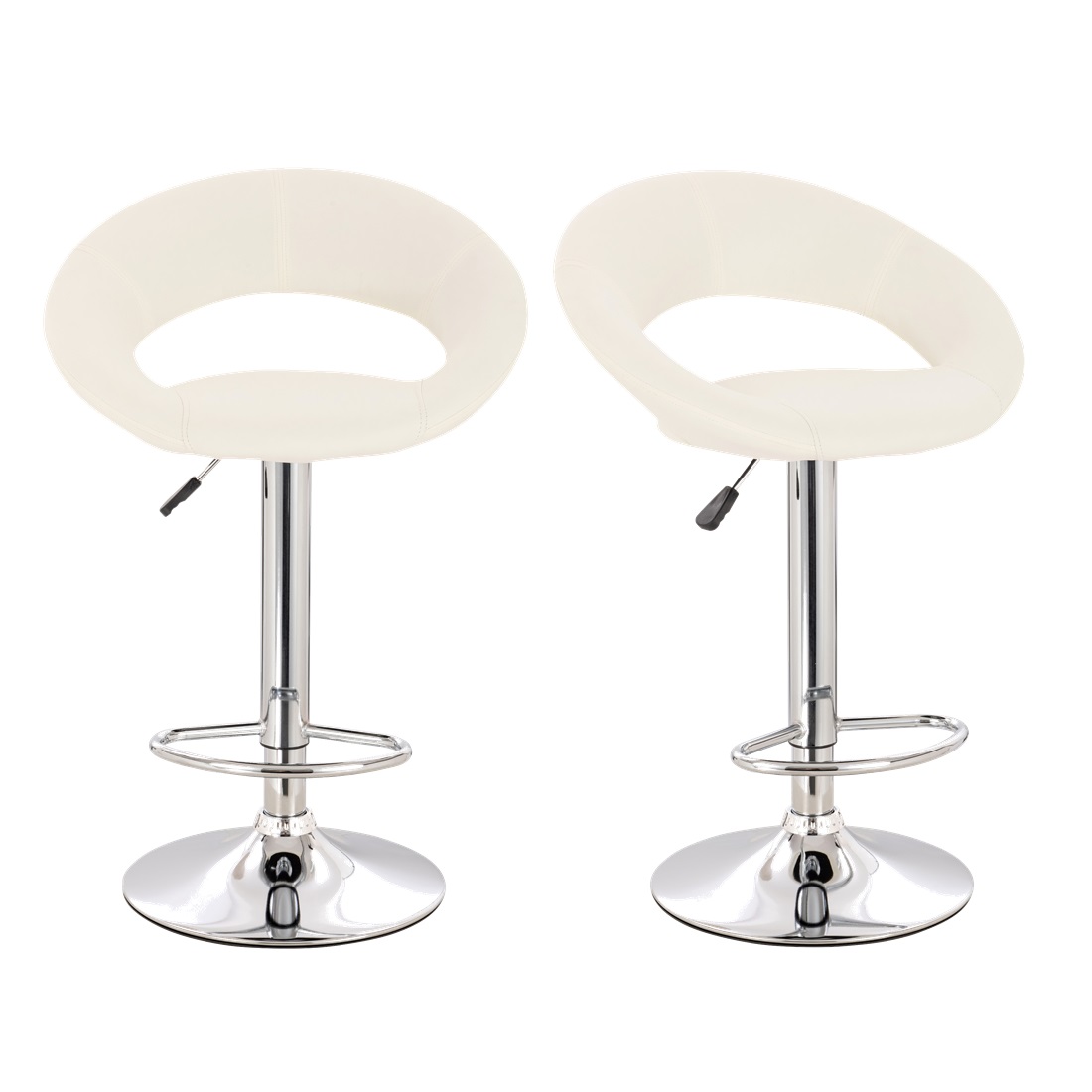 Foto 2 pulgar | Set Dos Bancos Euroluce Set3230 Blanco Pu Para Barra Giratorio