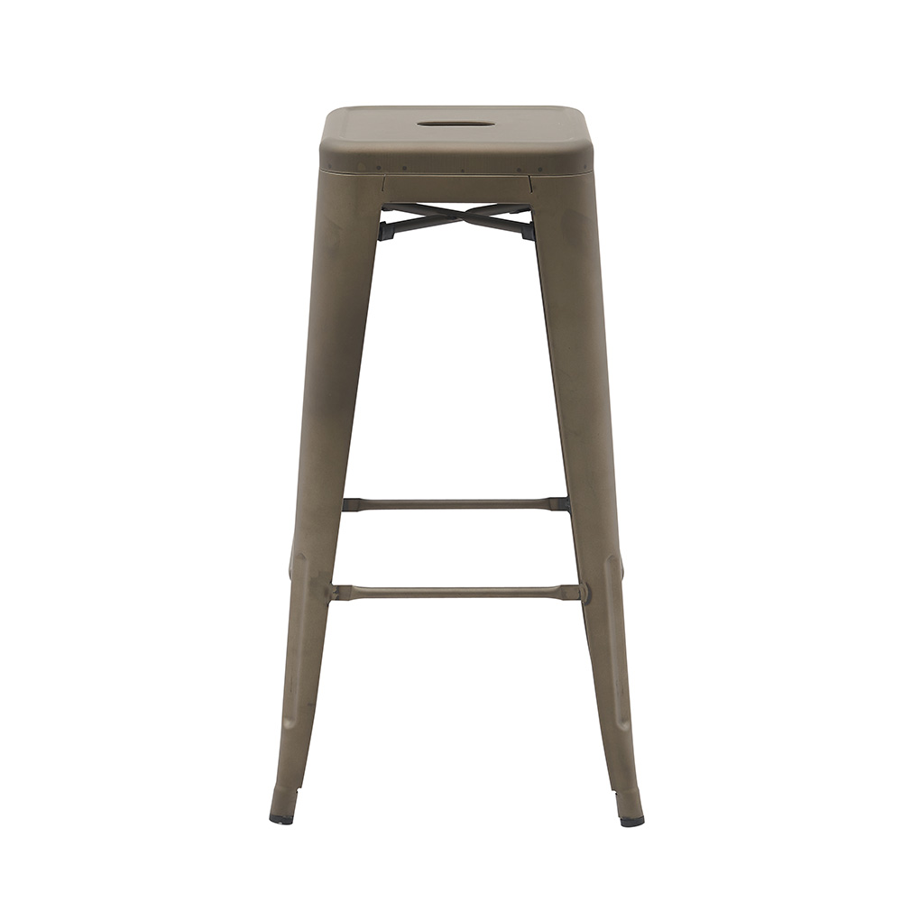 Foto 3 | Set De 4 Bancos Vintage Tolix Para Barra O Restaurantes 75cm Acabado De La Estructura Galvanizado Color Gris