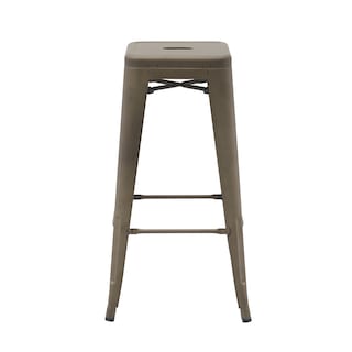 Foto 3 | Set De 4 Bancos Vintage Tolix Para Barra O Restaurantes 75cm Acabado De La Estructura Galvanizado Color Gris