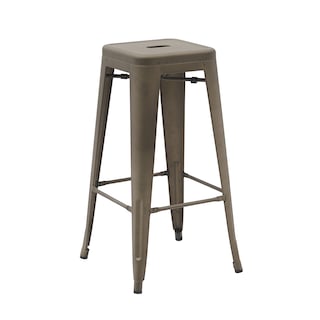 Foto 4 | Set De 4 Bancos Vintage Tolix Para Barra O Restaurantes 75cm Acabado De La Estructura Galvanizado Color Gris
