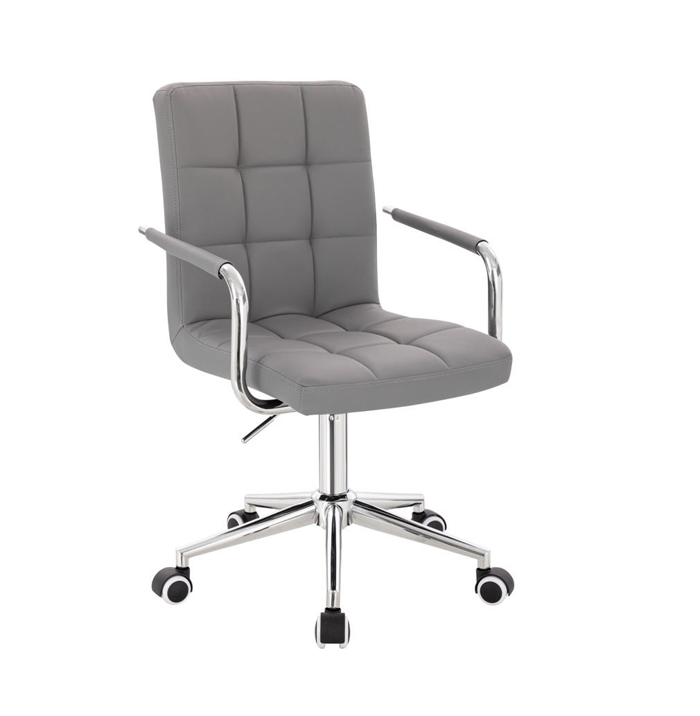 Foto 2 pulgar | Silla Euroluce 7009f-2c Gris Pu para Escritorio