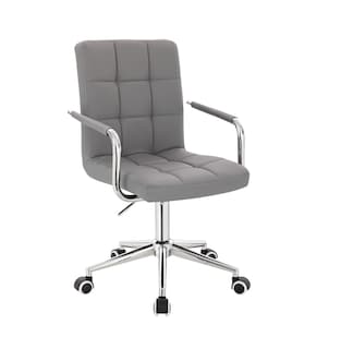 Foto 1 | Silla Euroluce 7009f-2c Gris Pu para Escritorio
