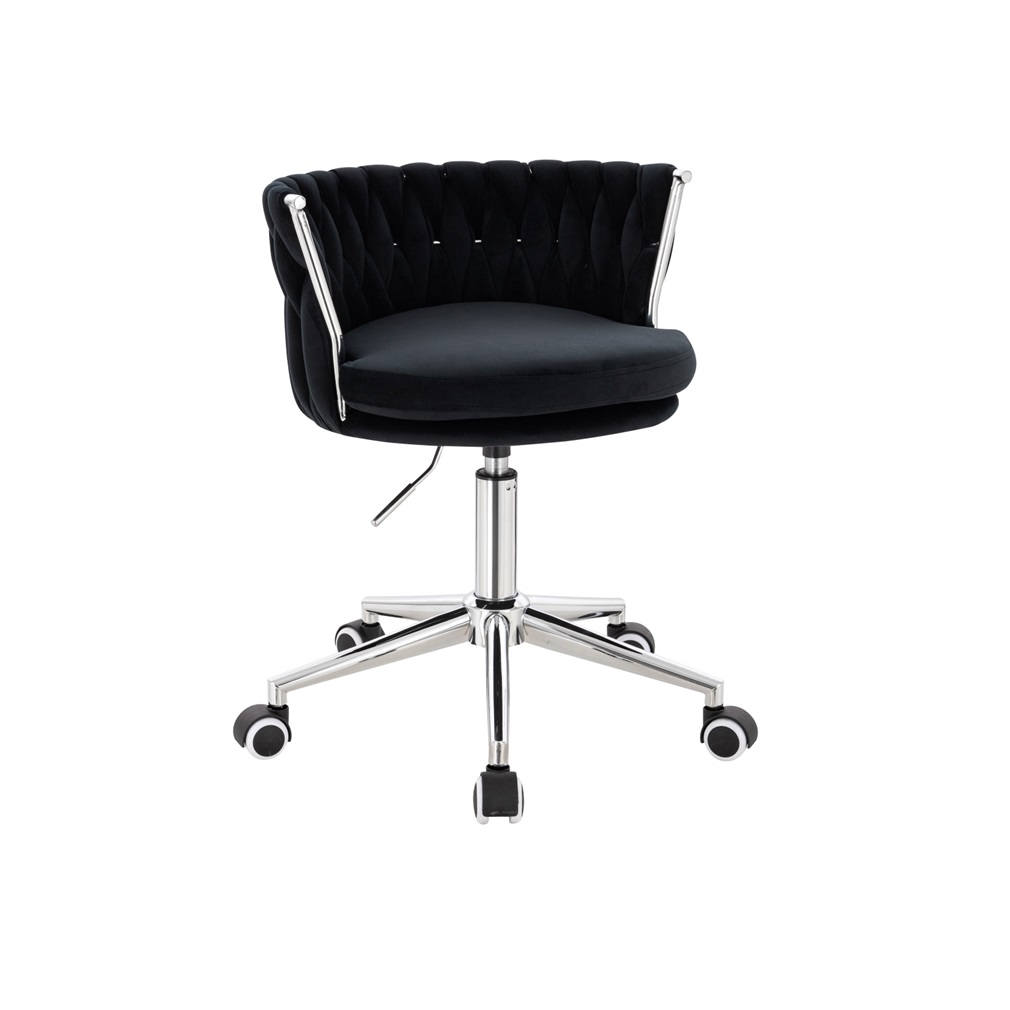 Banco Euroluce El19172-1 Ch Negro Terc Con Ruedas Giratorio