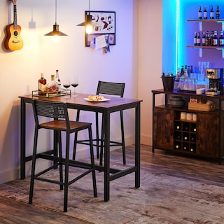 Foto 3 | Taburetes De Bar Vasagle, 2 Unidades, Altos Con Respaldo, Color Marrón Rústico