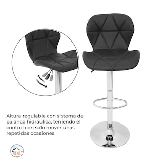 Foto 4 | Set 2 Bancos Altos Pallpall Negro