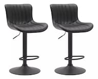 Set De 2 Bancos Modernos Giratorios Con Respaldo Para Cocina Desayunador Barra