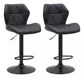 Set De 2 Bancos Modernos Giratorios Con Respaldo Para Cocina Desayunador Barra