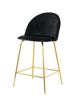 Foto 1 | Banco Terzetto Fureli Velvet Negro Dorado