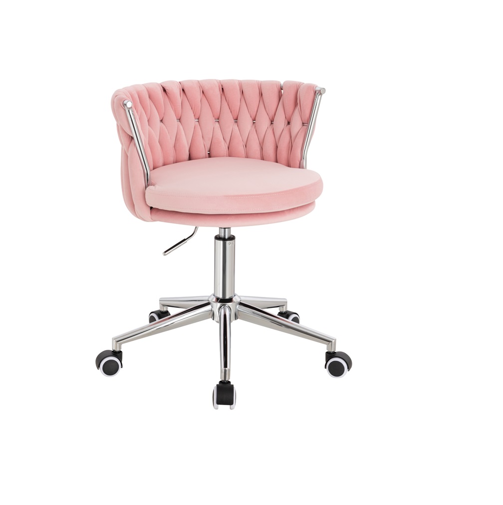 Foto 2 pulgar | Silla Euroluce El19172-1 Ch Rosa Terc Con Ruedas Giratoria