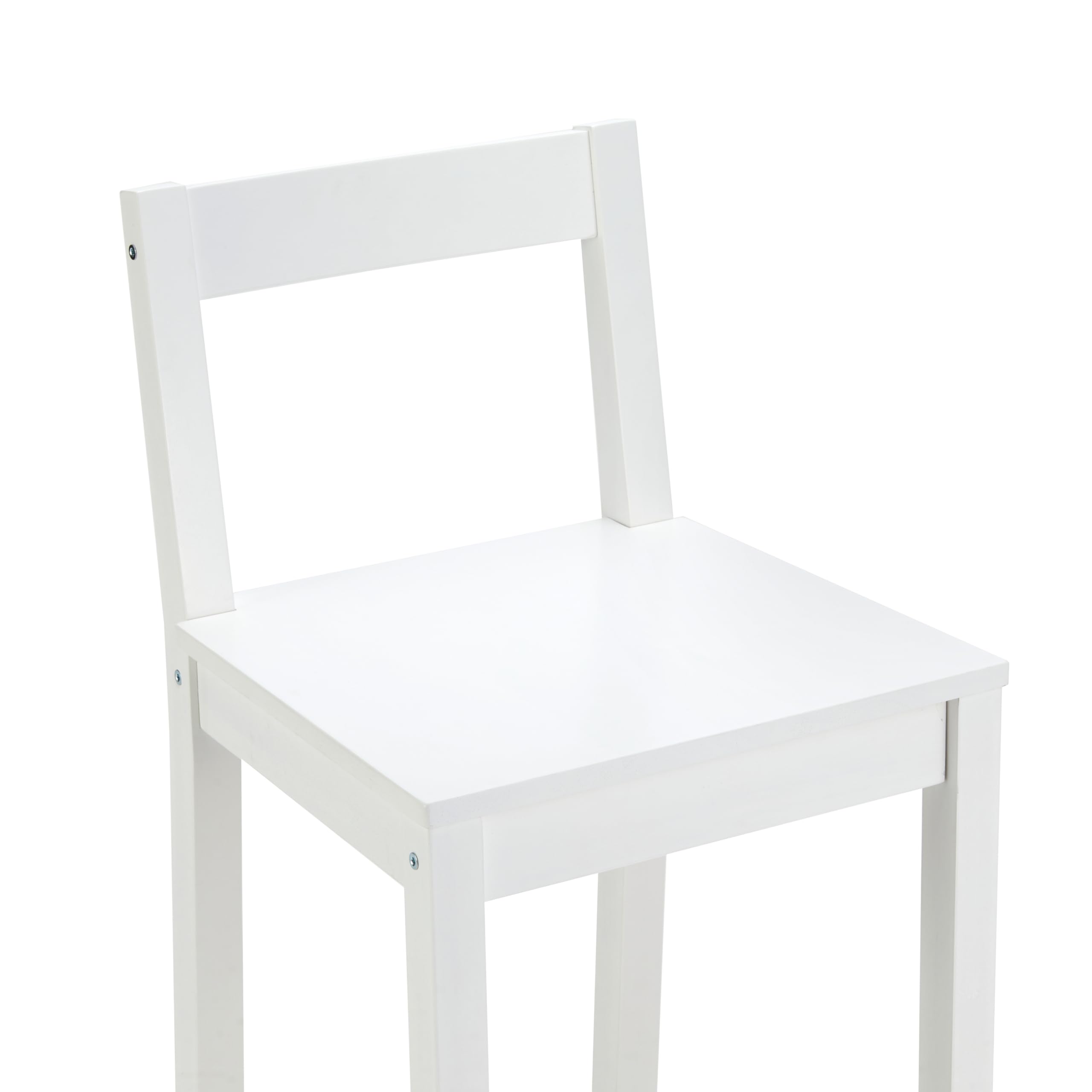 Foto 7 pulgar | Taburete De Bar Amazon Basics De Madera Con Respaldo Blanco - Venta Internacional.