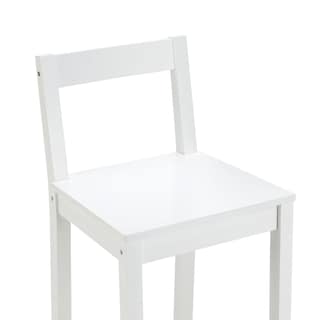 Foto 6 | Taburete De Bar Amazon Basics De Madera Con Respaldo Blanco - Venta Internacional.