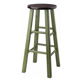 Foto 1 | Taburete De Bar Winsome Wood Ivy, Rústico, Verde Y Nogal, 29 Pulgadas - Venta Internacional.