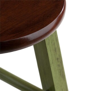 Foto 4 | Taburete De Bar Winsome Wood Ivy, Rústico, Verde Y Nogal, 29 Pulgadas - Venta Internacional.