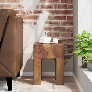 Foto 3 | Taburete Vidaxl De Madera Maciza De Teca Marrón 30x30x40 Cm - Venta Internacional.