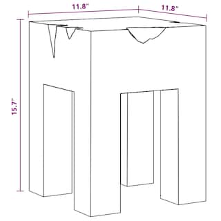 Foto 4 | Taburete Vidaxl De Madera Maciza De Teca Marrón 30x30x40 Cm - Venta Internacional.