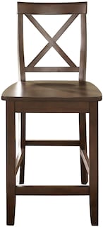 Foto 2 | Juego De Taburetes De Bar Crosley Furniture Con Respaldo En X De Madera De Caoba Vintage - Venta Internacional.