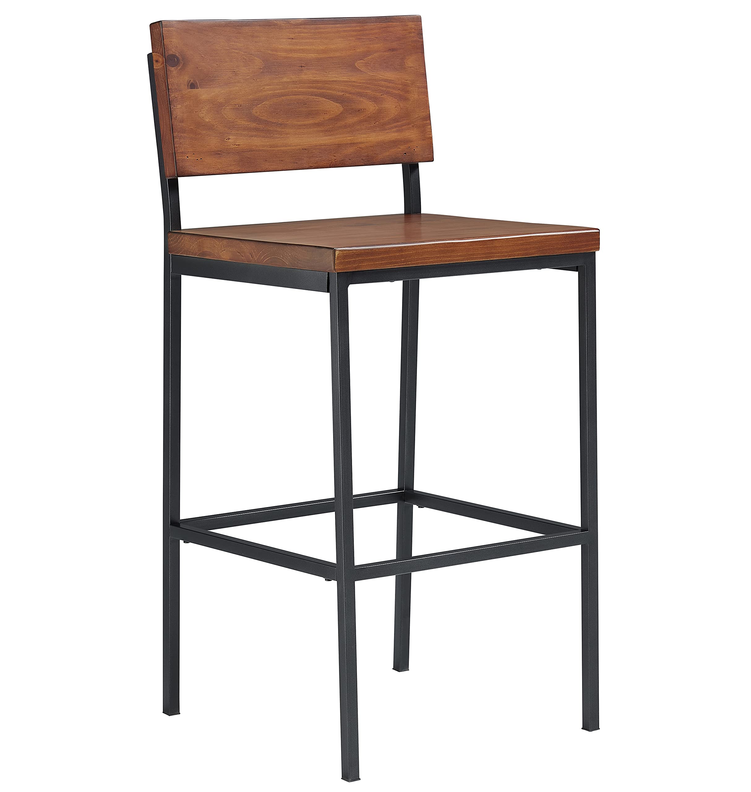 Foto 2 pulgar | Taburete De Bar Progressive Furniture Sawyer, Madera Y Metal, Color Marrón - Venta Internacional.