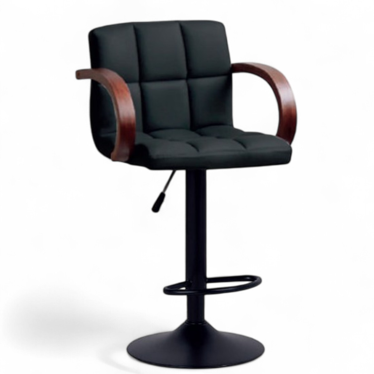Foto 1 | Banco Dionisio Pu Negro Base Negra Con Brazos