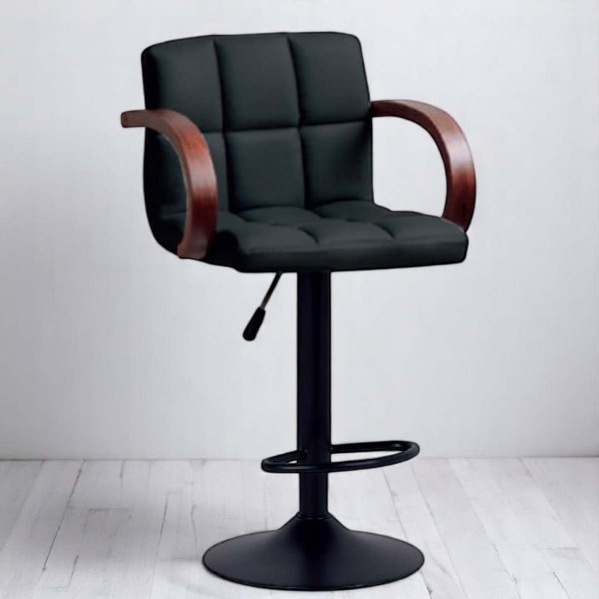 Foto 3 | Banco Dionisio Pu Negro Base Negra Con Brazos
