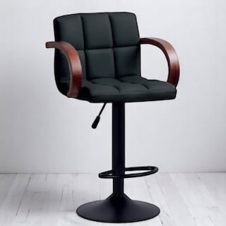 Foto 3 | Banco Dionisio Pu Negro Base Negra Con Brazos