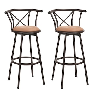 Foto 1 | Bancos Furniturer con Asiento Giratorio de 360 Grados 2 Piezas