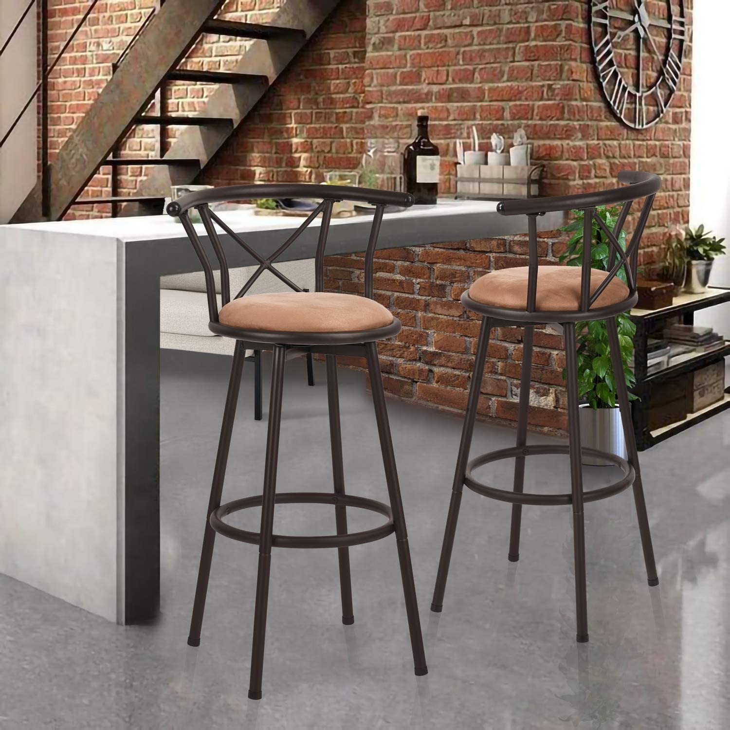 Foto 4 | Bancos Furniturer  con Asiento Giratorio de 360 Grados  2 Piezas