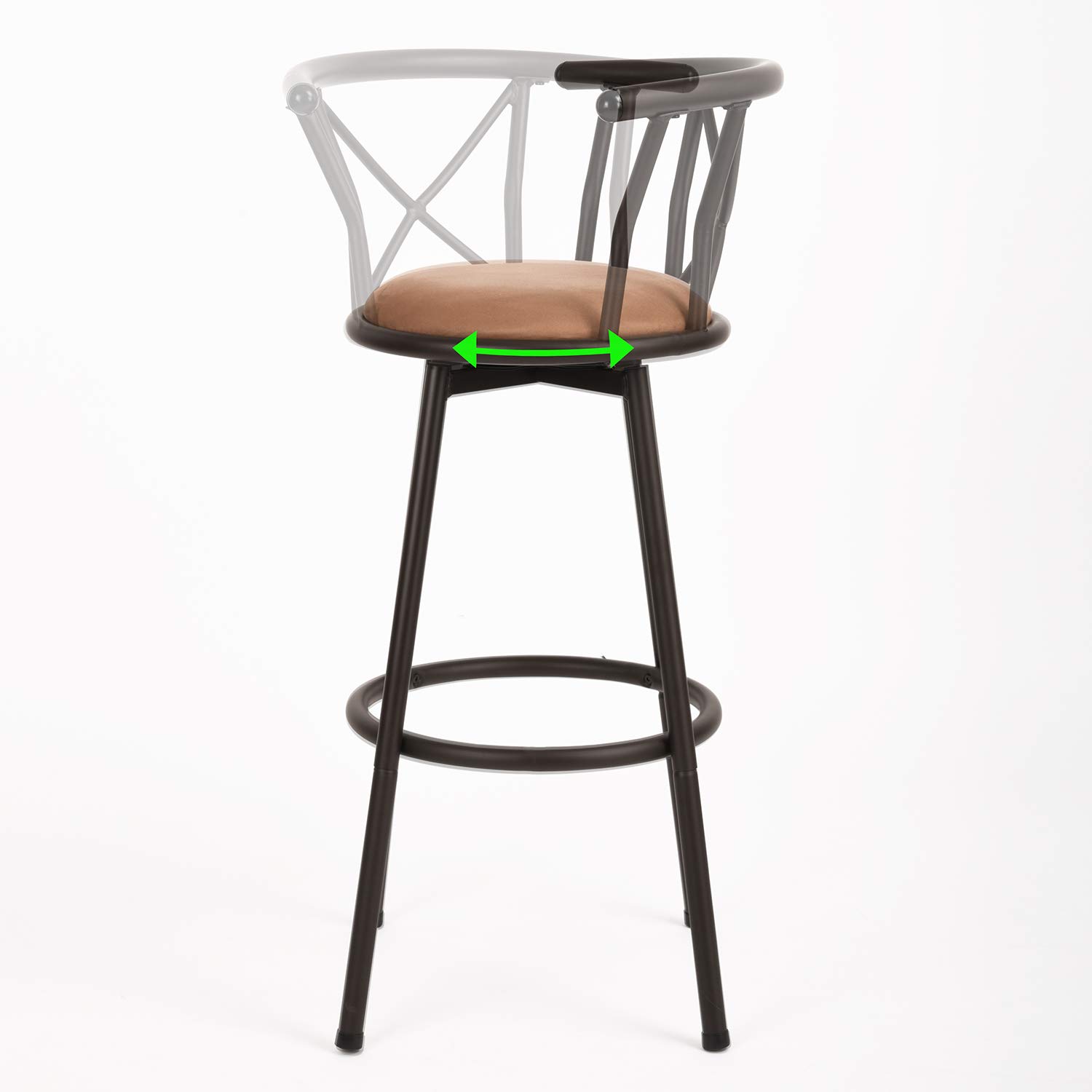 Foto 7 | Bancos Furniturer  con Asiento Giratorio de 360 Grados  2 Piezas
