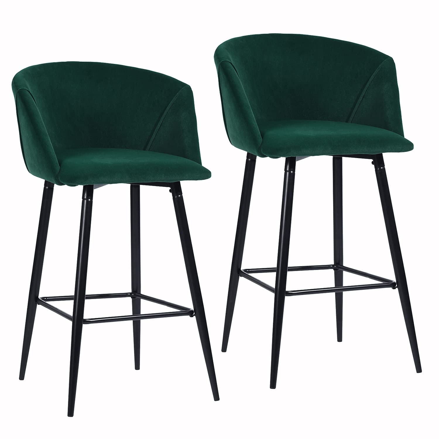 Foto 1 | Taburete De Bar Furniturer Aldridge Verde 47.5 X 47.5 X 97 Cm