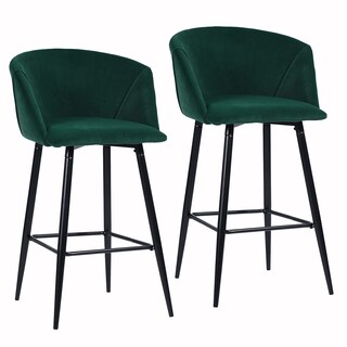 Foto 1 | Taburete De Bar Furniturer Aldridge Verde 47.5 X 47.5 X 97 Cm