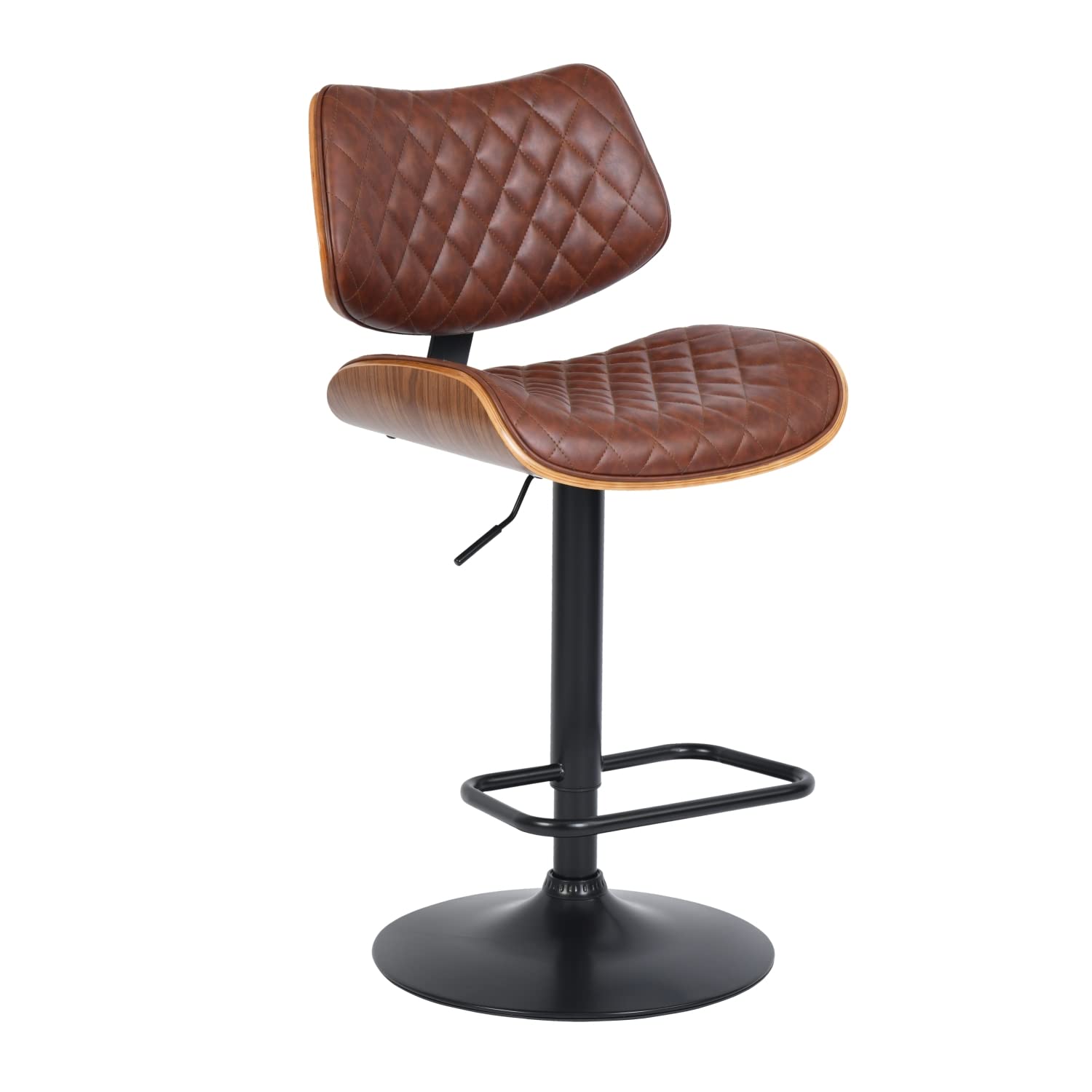 Foto 2 pulgar | Taburete De Bar Furniturer Donte Marrón 48 X 45 X 96-116 Cm