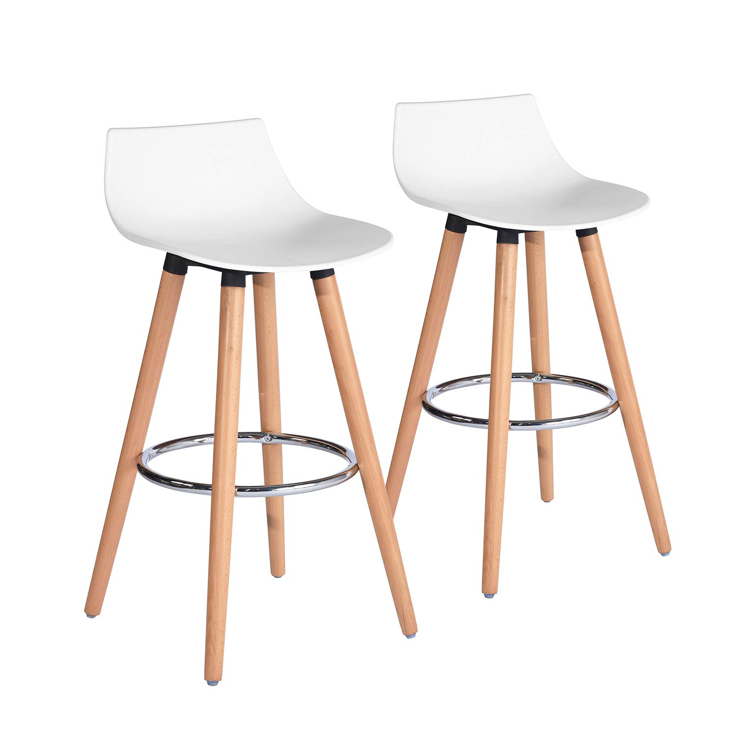 Foto 2 pulgar | Taburete De Bar Furniturer Delie Blanco 41.5 X 41.5 X 82.5 Cm