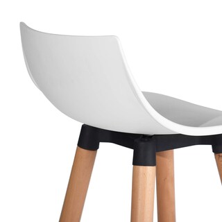 Foto 5 | Taburete De Bar Furniturer Delie Blanco 41.5 X 41.5 X 82.5 Cm
