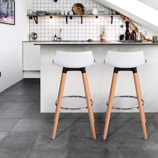 Foto 8 | Taburete De Bar Furniturer Delie Blanco 41.5 X 41.5 X 82.5 Cm