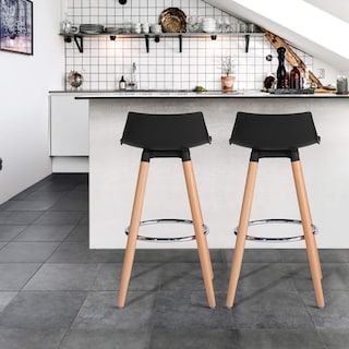 Foto 3 | Taburete De Bar Furniturer Delie Negro 41.5 X 41.5 X 82.5 Cm