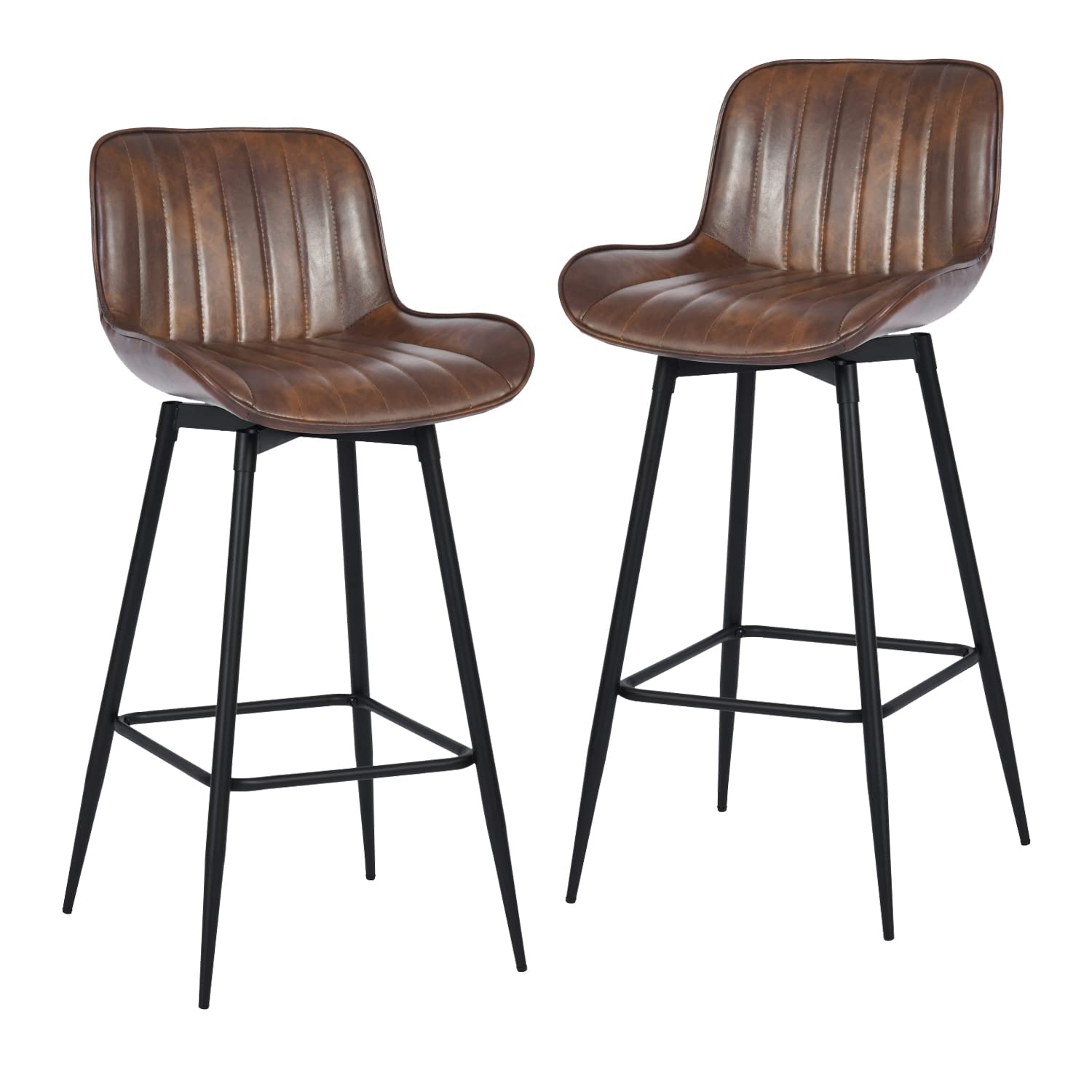 Foto 2 pulgar | Taburete De Bar Furniturer Nabeora Marrón 47.5 X 43.5 X 101 Cm