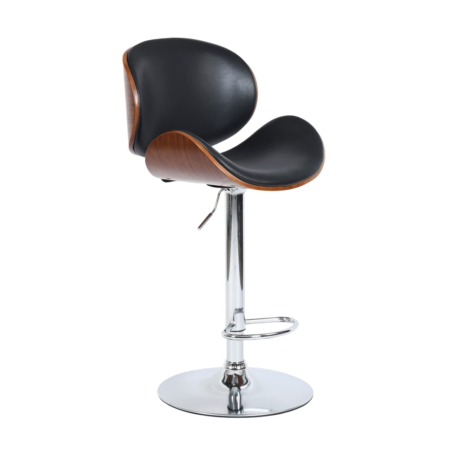 Foto 1 | Taburete De Bar Furniturer Freeman Negro 51 X 45 X 96-116 Cm