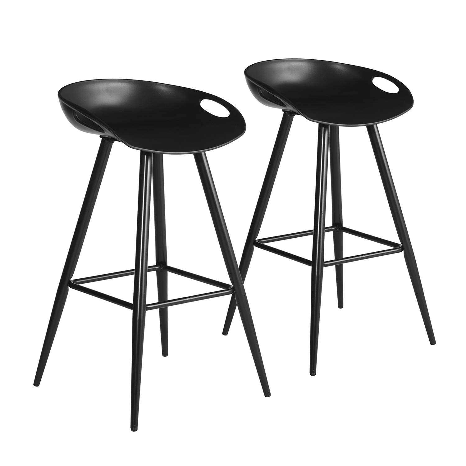 Foto 2 pulgar | Taburete De Bar Furniturer Fiyan Negro
