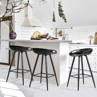 Foto 4 | Taburete De Bar Furniturer Fiyan Negro
