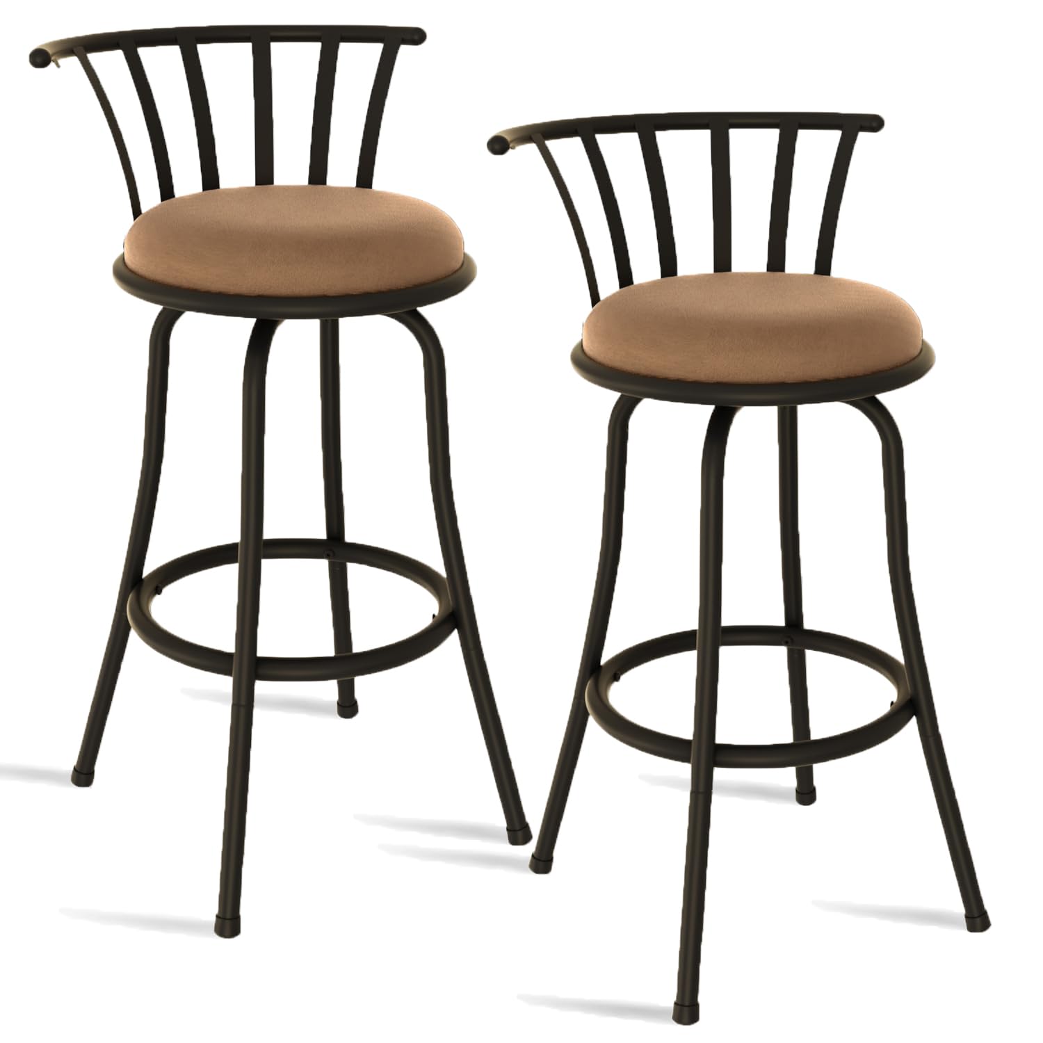 Foto 1 | Juego de 2 Bancos de Bar Furniturer Pistil Café