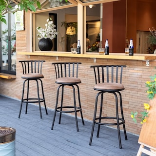 Foto 7 | Juego de 2 Bancos de Bar Furniturer Pistil Café