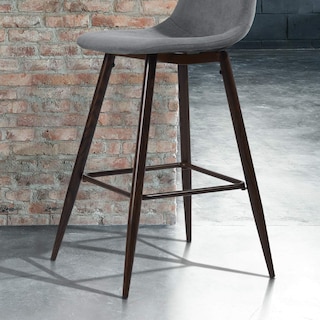 Foto 7 | Set De 2 Taburetes De Bar Furniturer Charlton Gris