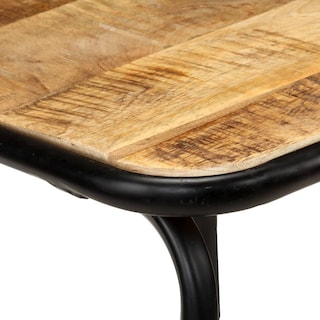Foto 3 | Sillas De Bar Vidaxl De Madera Maciza De Mango Con Estructura De Acero 2 Unidades - Venta Internacional.