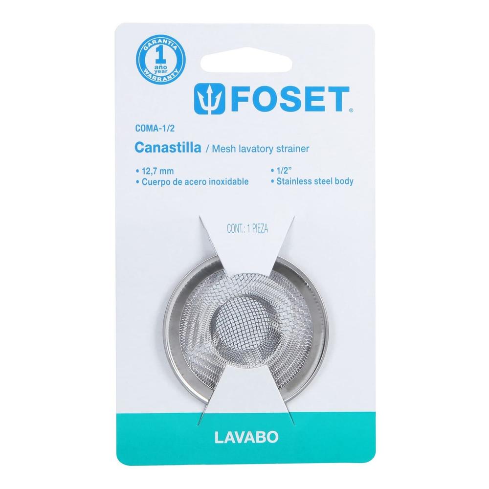 Foto 1 | Canastilla De Malla Para Lavabo 1/2'' Foset