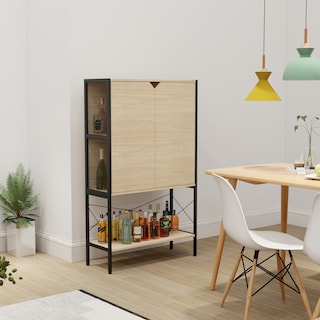 Foto 2 | Estantería Vitrinas Y Credenza De Multiuso Para Organización Y Almacenamiento Para Hogar Y Oficina