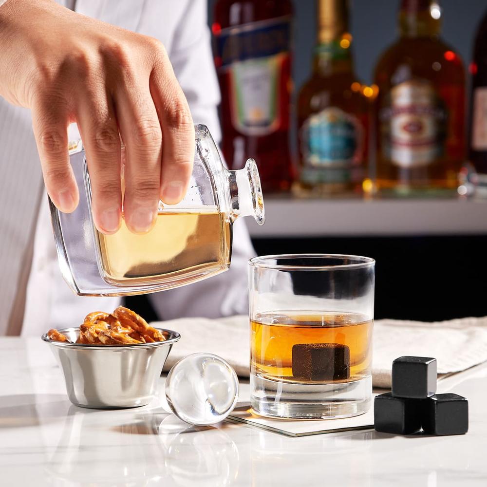 Foto 5 | Set Publicitario De Bar Con Licorera Vaso Y Enfriadores De Piedra