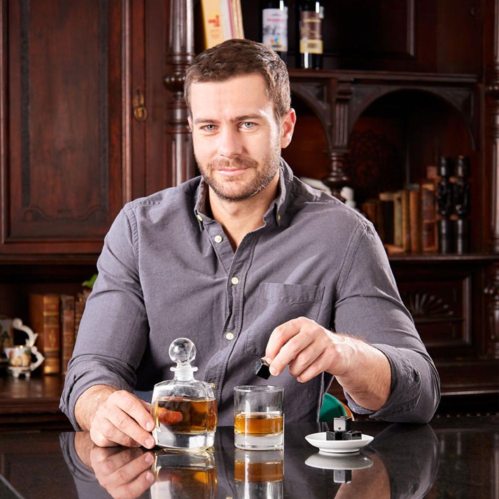 Foto 6 | Set Publicitario De Bar Con Licorera Vaso Y Enfriadores De Piedra