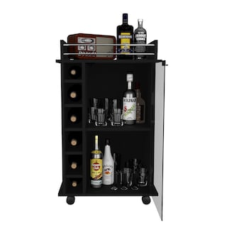 Foto 4 | Mueble Bar Dukat, Color Wengue, Puerta De Vidrio