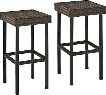 Foto 1 | Taburetes De Bar Para Exteriores Crosley Furniture Palm Harbor Brown, Juego De 2 - Venta Internacional.